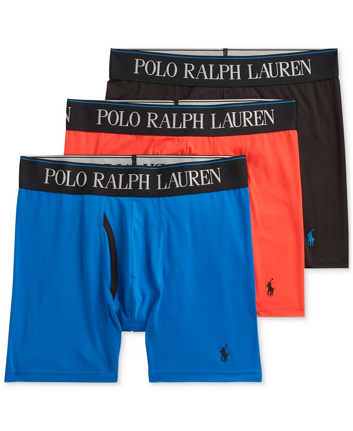 Polo Ralph Lauren Men's 4D Flex Cool Boxer Briefs 3-Pack - Macy's