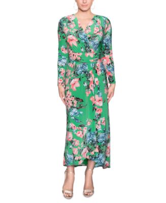 RACHEL Rachel Roy Ruched-Waist Floral-Print Maxi Dress - Macy's