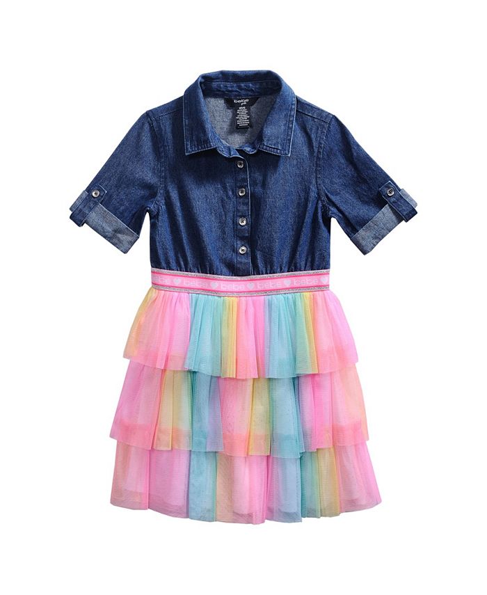 Kidz Concepts Bebe Little Girls Denim Tutu Dress Macy's