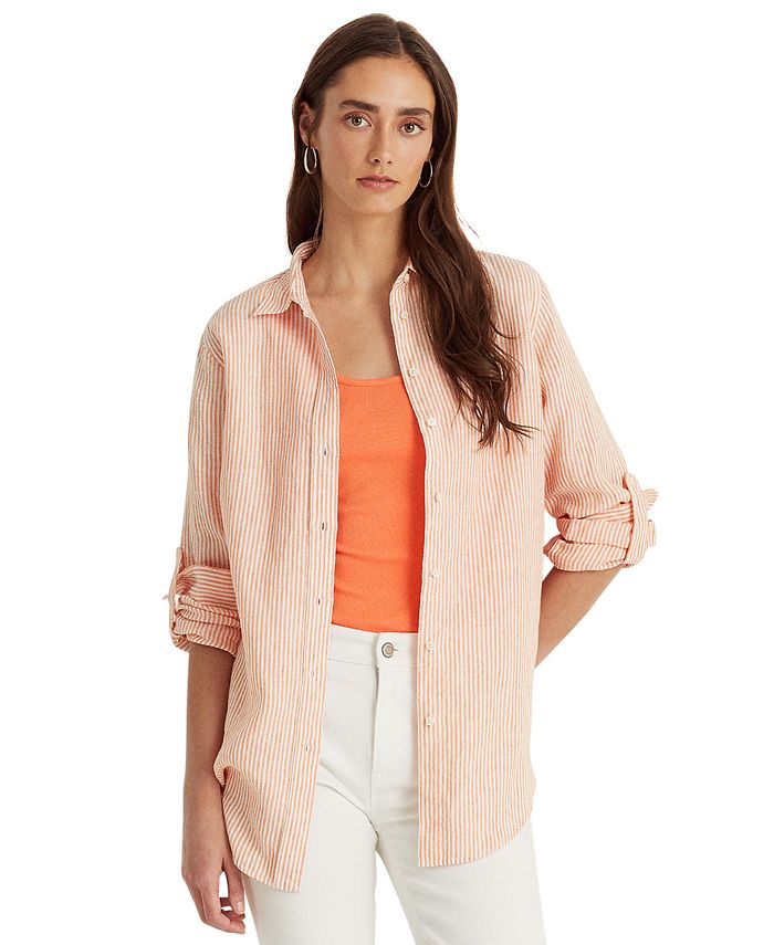 Lauren Ralph Lauren Striped Linen Shirt Macy's