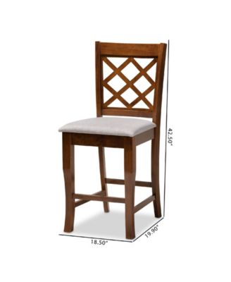 Aria Modern and Contemporary Fabric Upholstered 2 Piece Counter Height Pub Chair Set