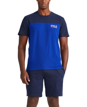 Polo Ralph Lauren Men's Breathable Mesh Colorblocked Sleep Shirt