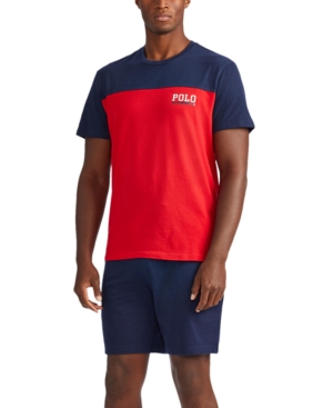 Polo Ralph Lauren Men's Breathable Mesh Colorblocked Sleep Shirt