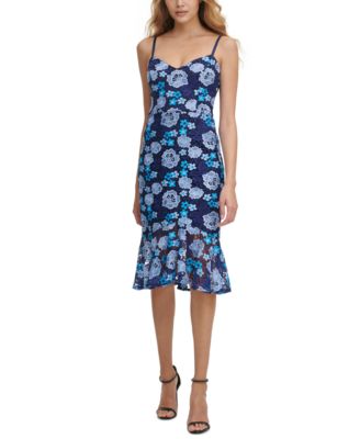 guess blue floral dress