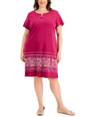 macy's plus size purple dresses