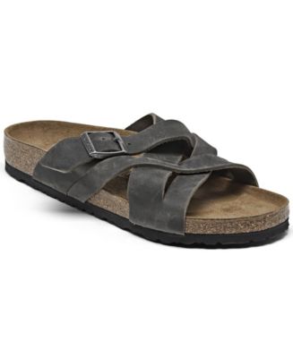Birkenstock Men’s Lugano Gray Leather Sandals, Size EUR 43, US 9 M Amazon.com: Birkenstock 1024546142 Lugano SFB Taupe Sd R 42  main image 3