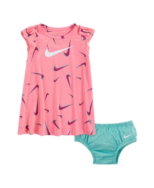 Nike Baby Girls 2-Piece D Printed Dress and Diaper Cover Set