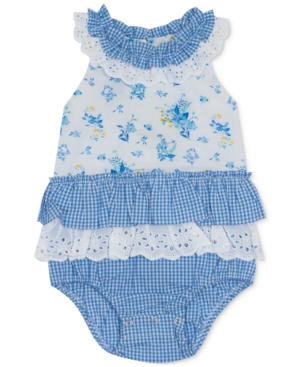 Rare Editions Baby Girls Floral-Print Sun Suit