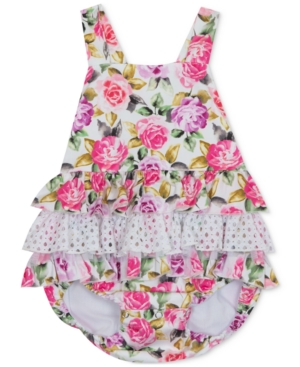 Rare Editions Baby Girls Floral-Print Sun Suit