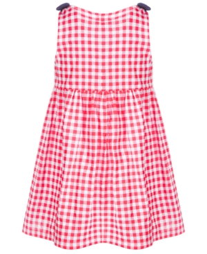 First Impressions Kids' Toddler Girls Gingham Cotton Dress, Created For Macy's In Bright White