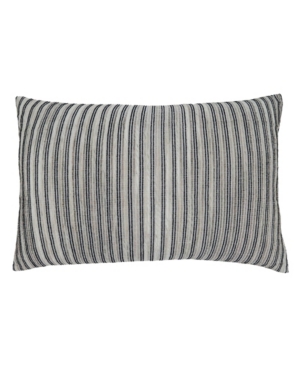 Shop Saro Lifestyle Corded Line Decorative Pillow, 16" X 24" In Black And White