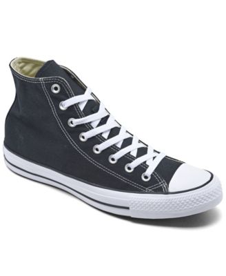 mens black and white high top converse