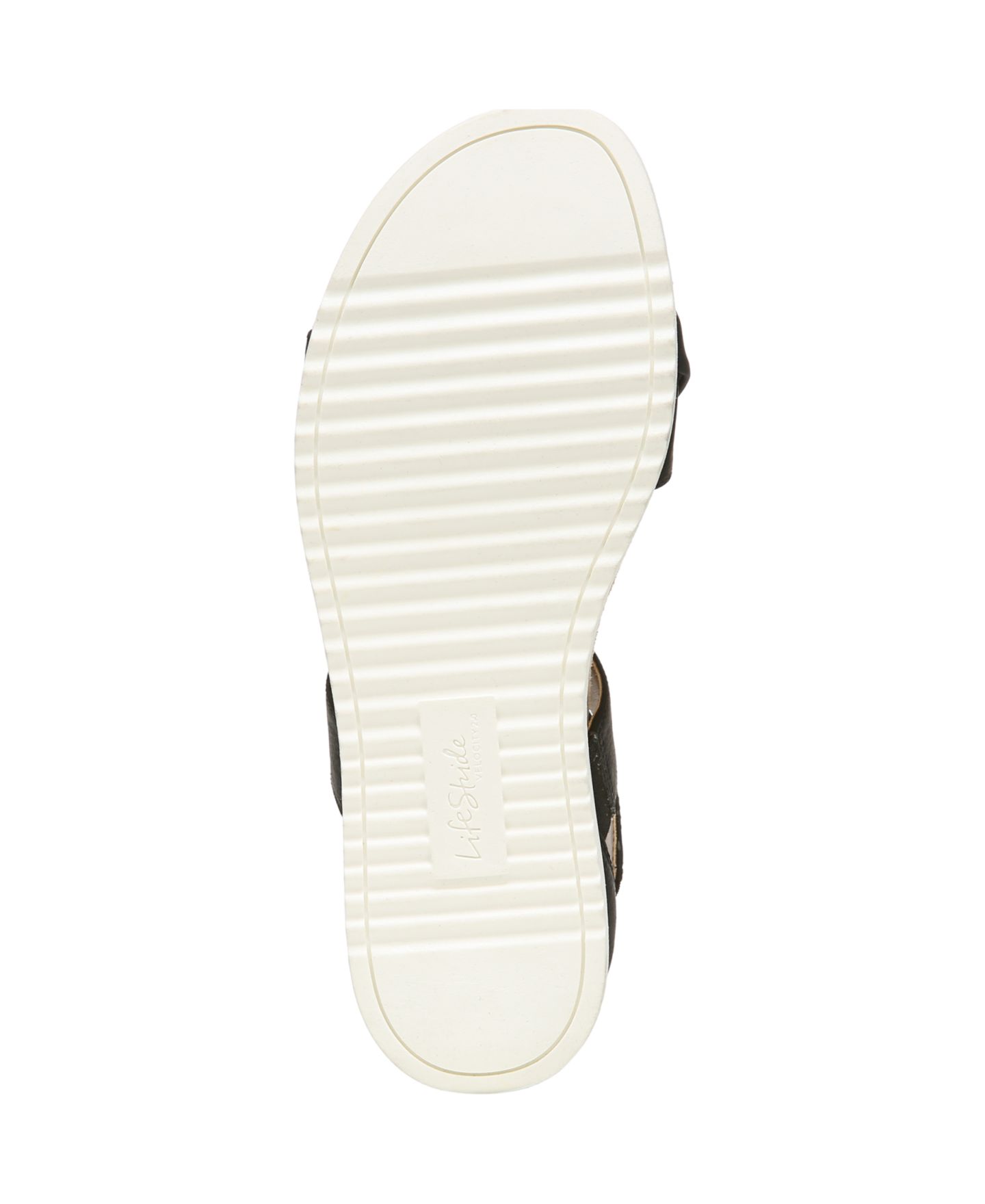 Женские сандалии LifeStride Zoom Round Open Toe Crisscross Wedge, цвет: Чёрный — фото 5