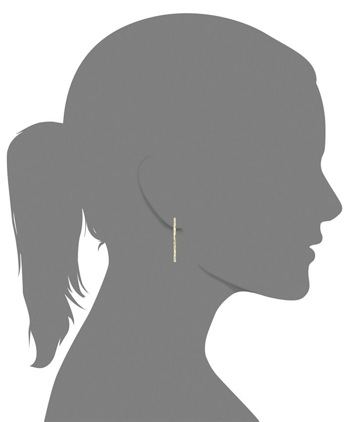 Macy's Twist Hoop Earrings in 14k Gold Plated Sterling Silver or ...