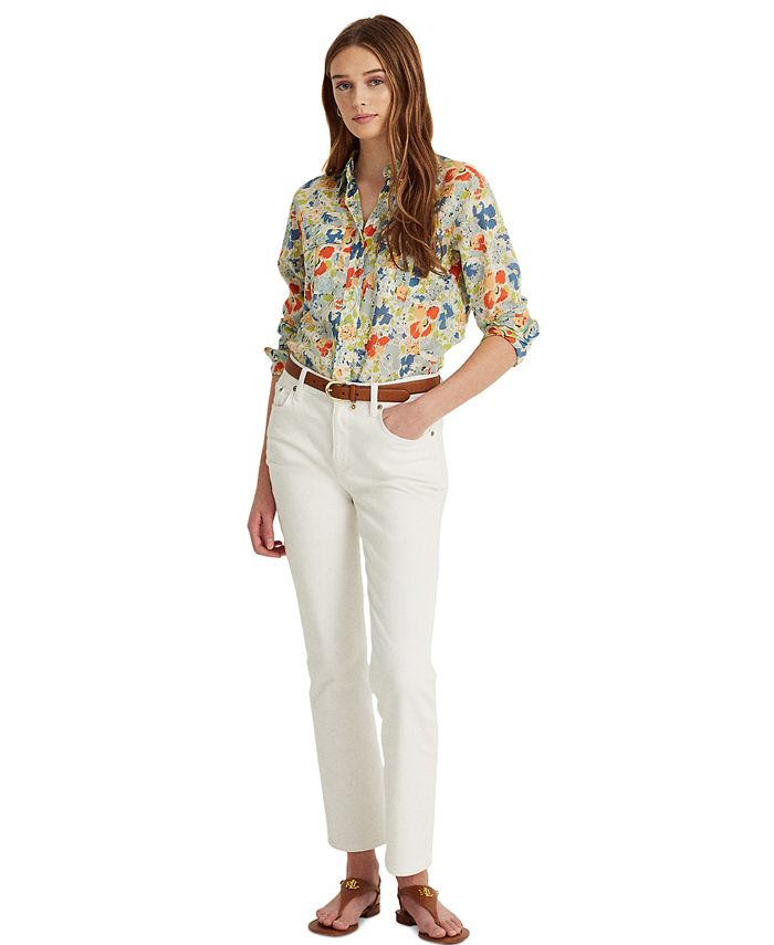 Lauren Ralph Lauren Floral Cotton Voile Shirt & Reviews - Tops - Women ...
