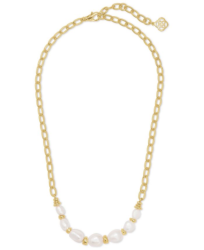 Kendra Scott 14k Gold-Plated Pearl (6-12mm) Chain Necklace, 16