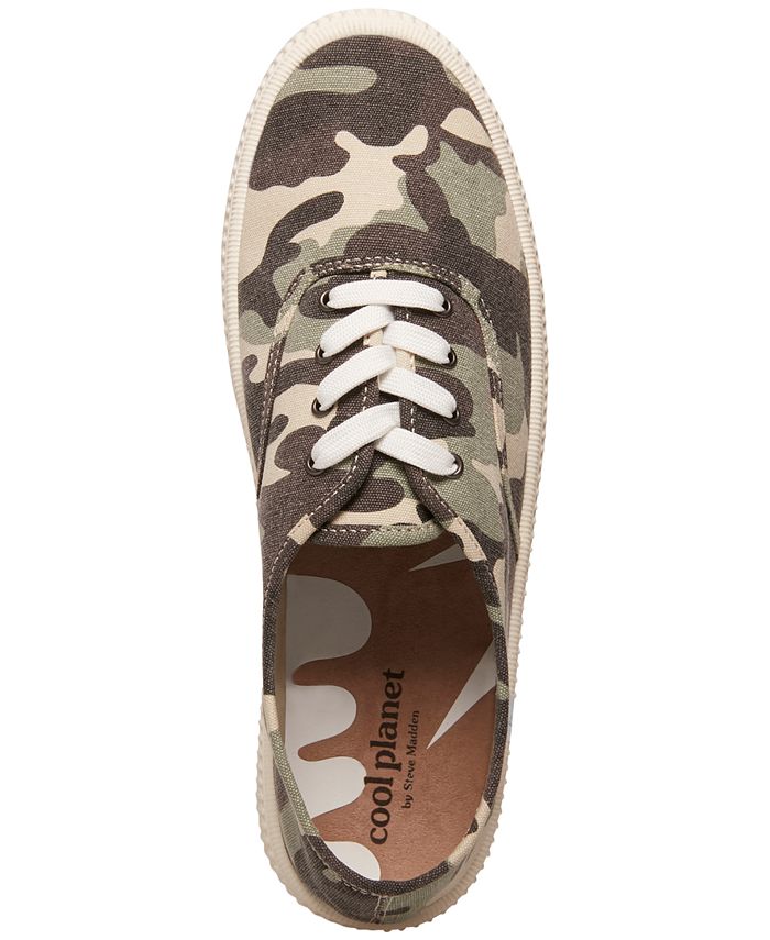 cool planet by Steve Madden Women's Stream Flatform Lace-up Sneakers ...