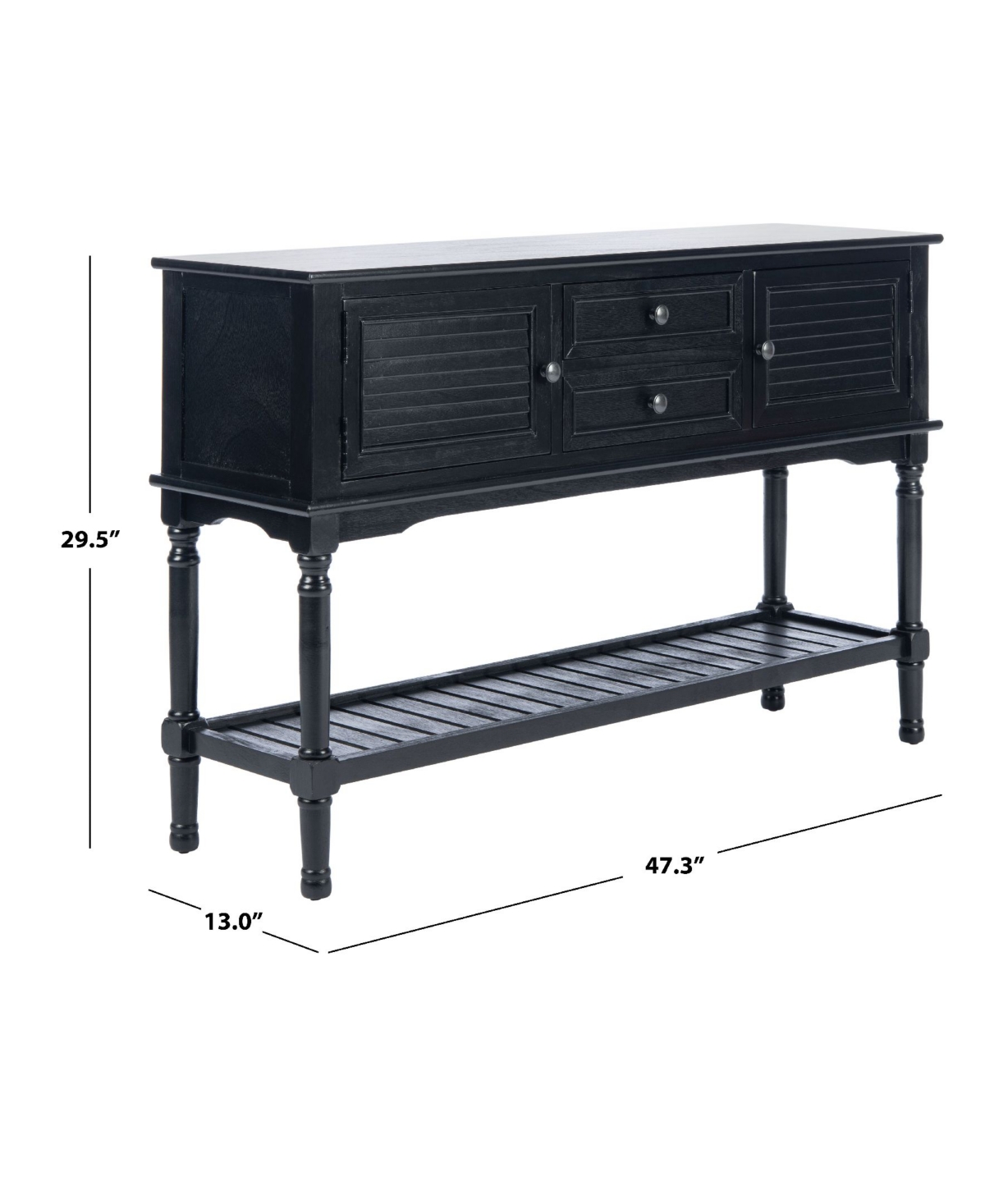 Safavieh Couture Tate 2drw 2 Door Console Table In Black