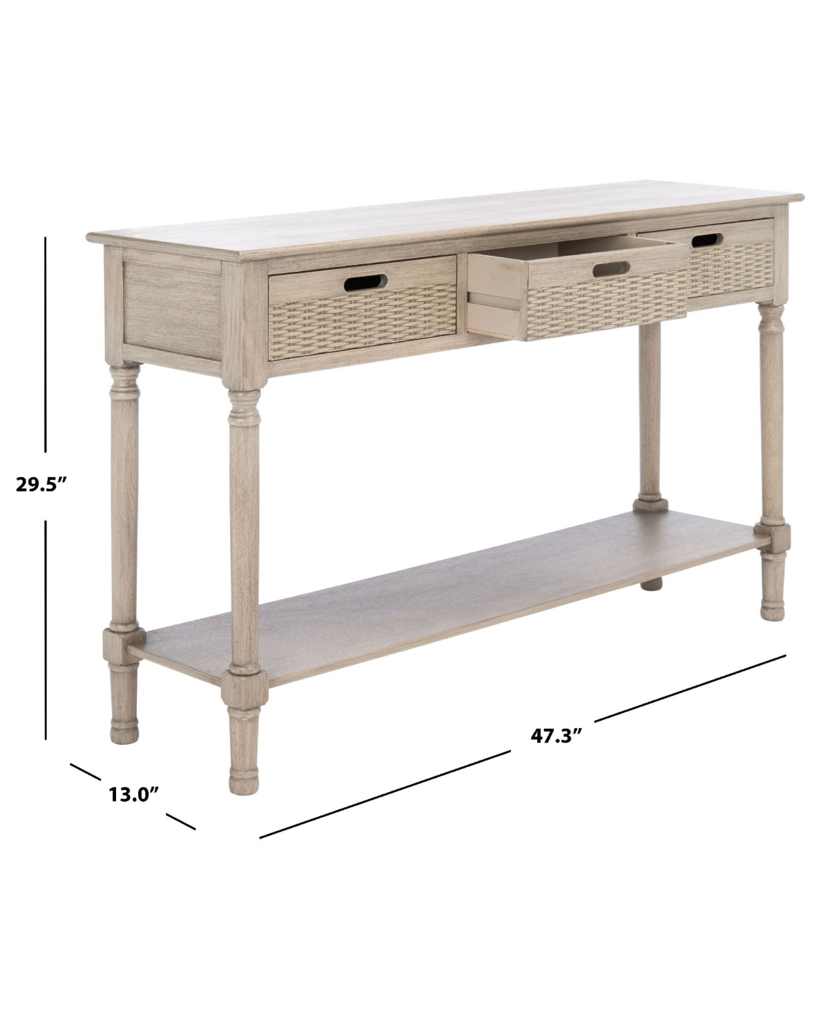 Safavieh Landers 3 Drawer Console In Beige