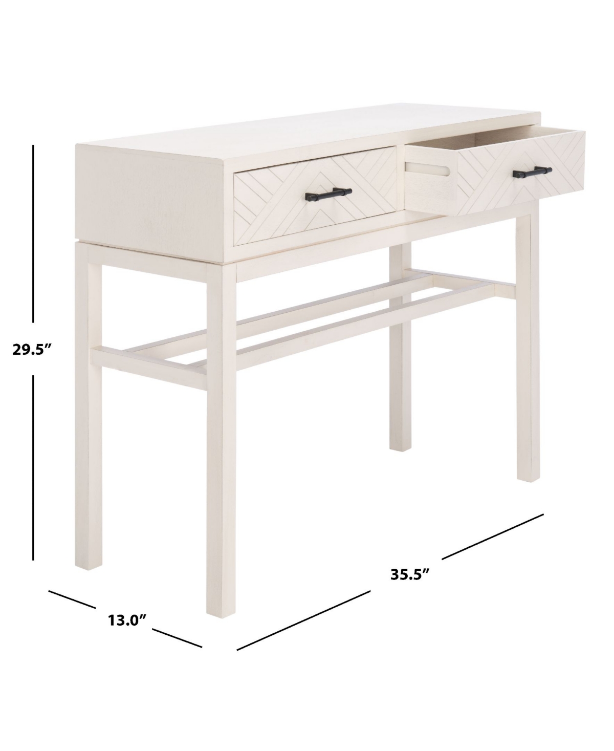 Safavieh Ajana 2 Drawer Console In White