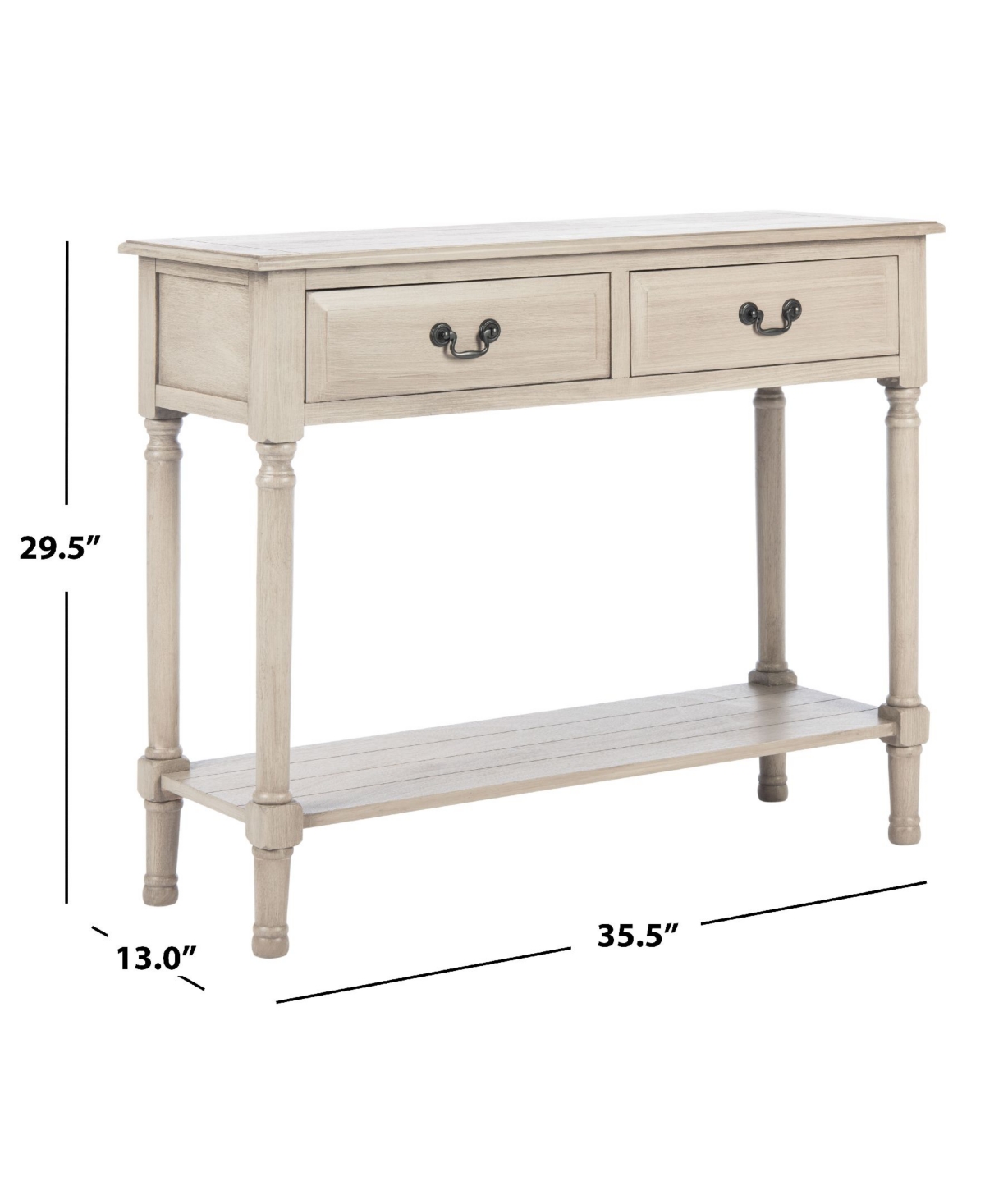Safavieh Primrose 2 Drawer Console Table In Beige