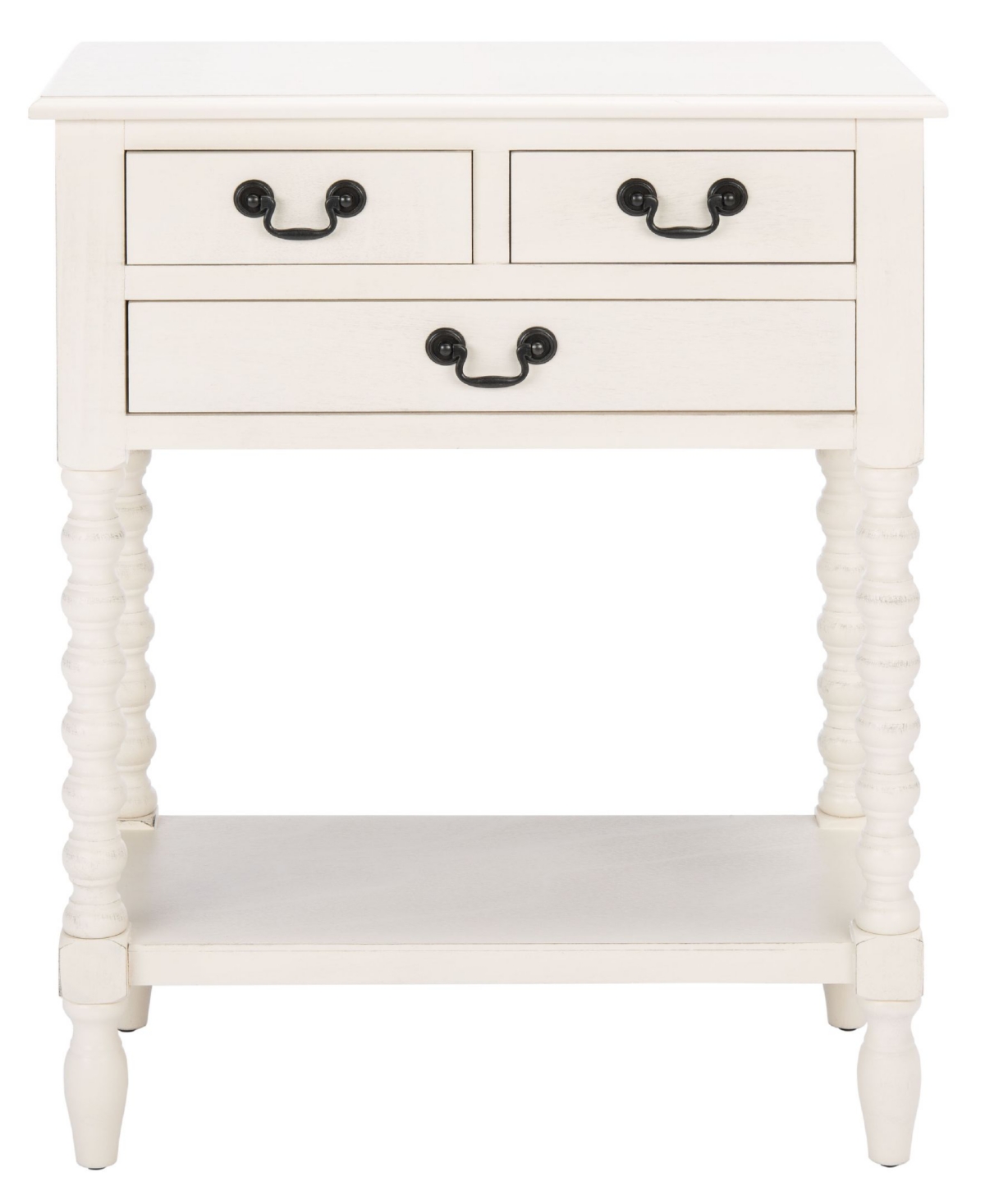 Safavieh Couture Athena 3 Drawer Console Table In White