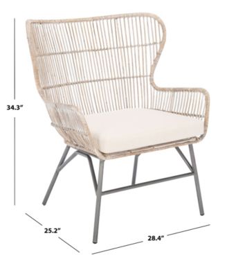 Lenu Rattan Accent Chair with Cushion