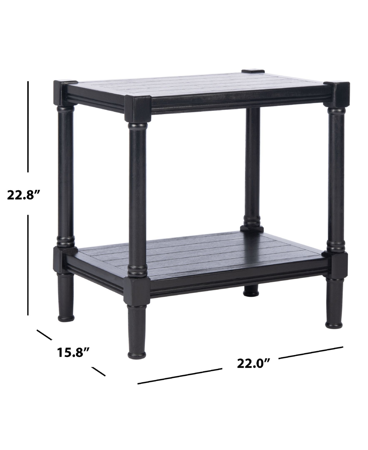 Safavieh Rafiki Rectangle Accent Table In Black