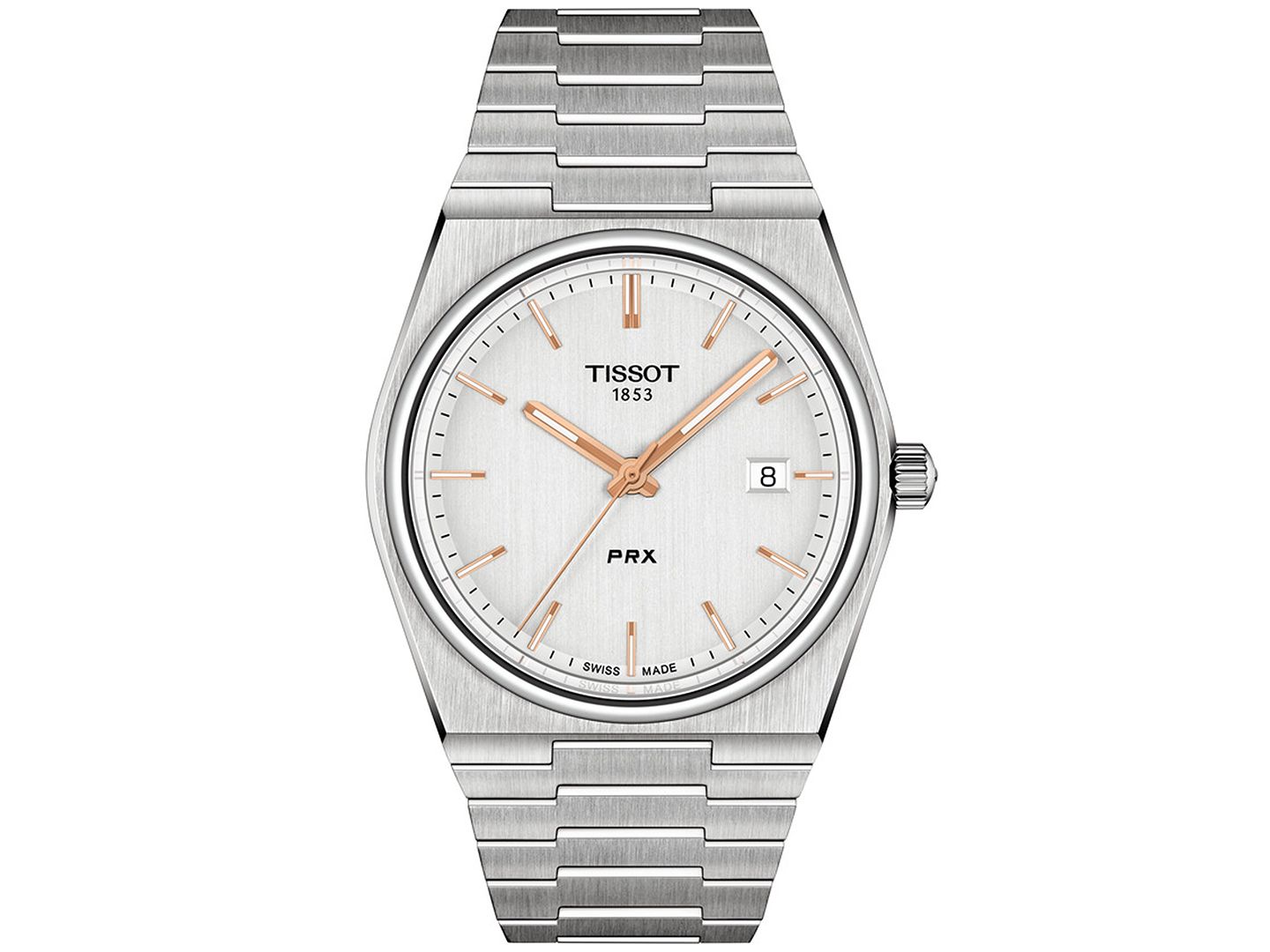Мужские часы Tissot Swiss PRX Stainless Steel Bracelet Watch 40mm — фото 1