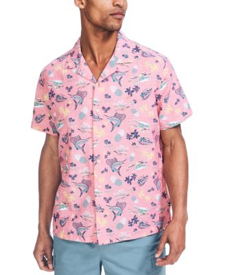 tropical print camp shirt