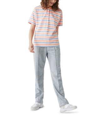 Lacoste Cotton Striped Polo Top