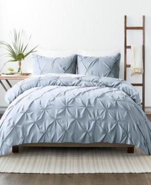 Ienjoy Home Ultra Soft 3-pc. Pinch Pleat Duvet Cover Set, Full/queen In Light Blue