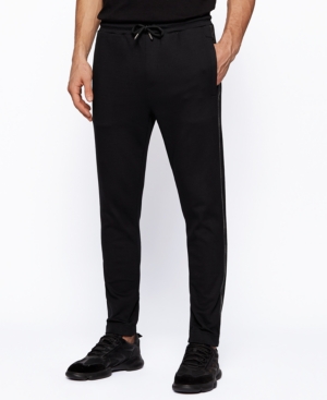Hugo Boss Logo-print Drawstring Track Pants In Black