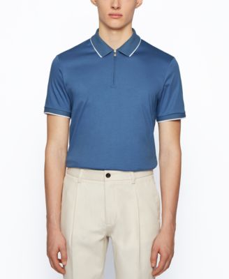 zip neck polo shirt hugo boss