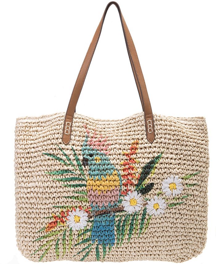 INC International Concepts Tropical Straw Tote Created for Macy s