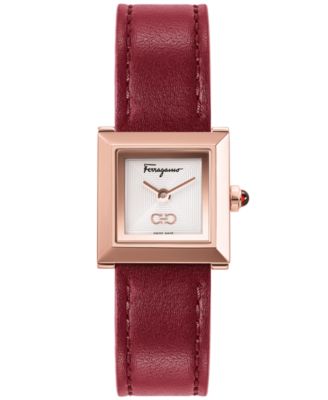 ferragamo red watch