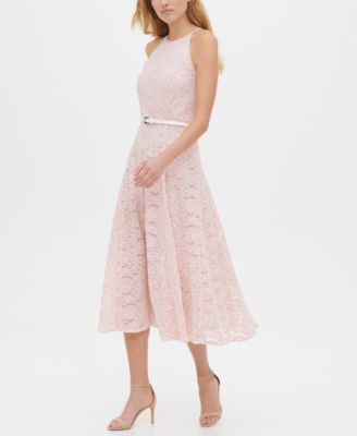 tommy hilfiger pink lace dress