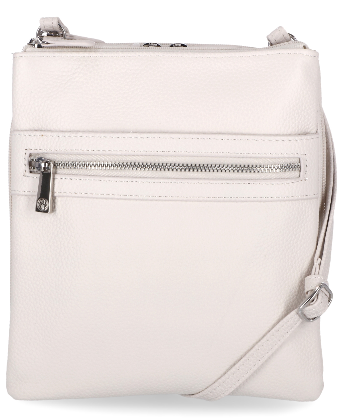 Giani Bernini Triple-zip Pebble Leather Dasher Crossbody, Created For Macy's In Floral Multi