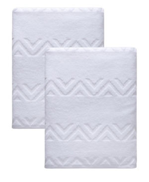 Ozan Premium Home Turkish Cotton Sovrano Collection Luxury Bath Sheets, Set Of 2 In White