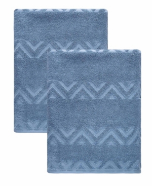 Ozan Premium Home Turkish Cotton Sovrano Collection Luxury Bath Sheets, Set Of 2 In Blue