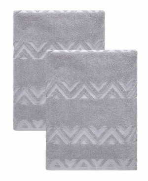 Ozan Premium Home Turkish Cotton Sovrano Collection Luxury Bath Sheets, Set Of 2 In Light Gray