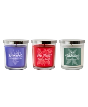 Jh Specialties Inc/lumabase Lumabase Floral Scented Candles, Set Of 3 In Multi