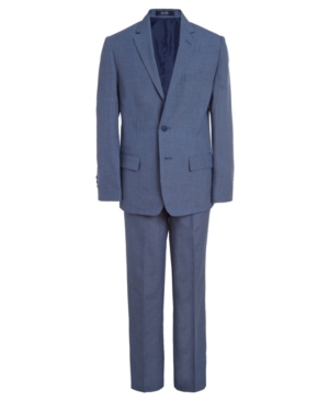 Nautica Big Boys 2-piece. Micro-texture Suit In Dark Blue