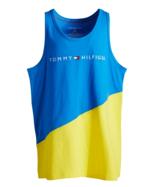 Tommy Hilfiger Men's Modern Essential Colorblocked Logo Graphic Tank