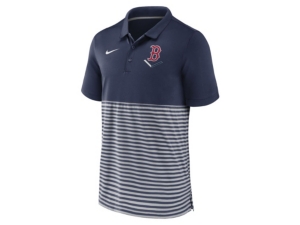 Nike Men's Boston Red Sox Icon Stripe Polo In Navy