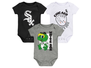 Outerstuff Infant 3-pk. Chicago White Sox Change-up Bodysuits In Black