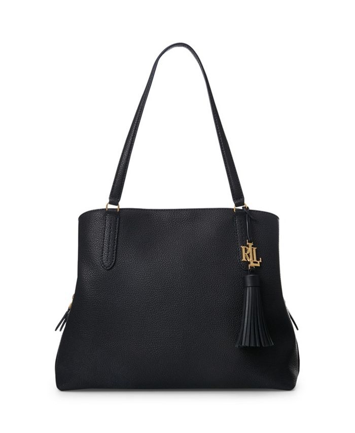 Lauren Ralph Lauren Quinn Large Leather Shoulder Bag - Macy's