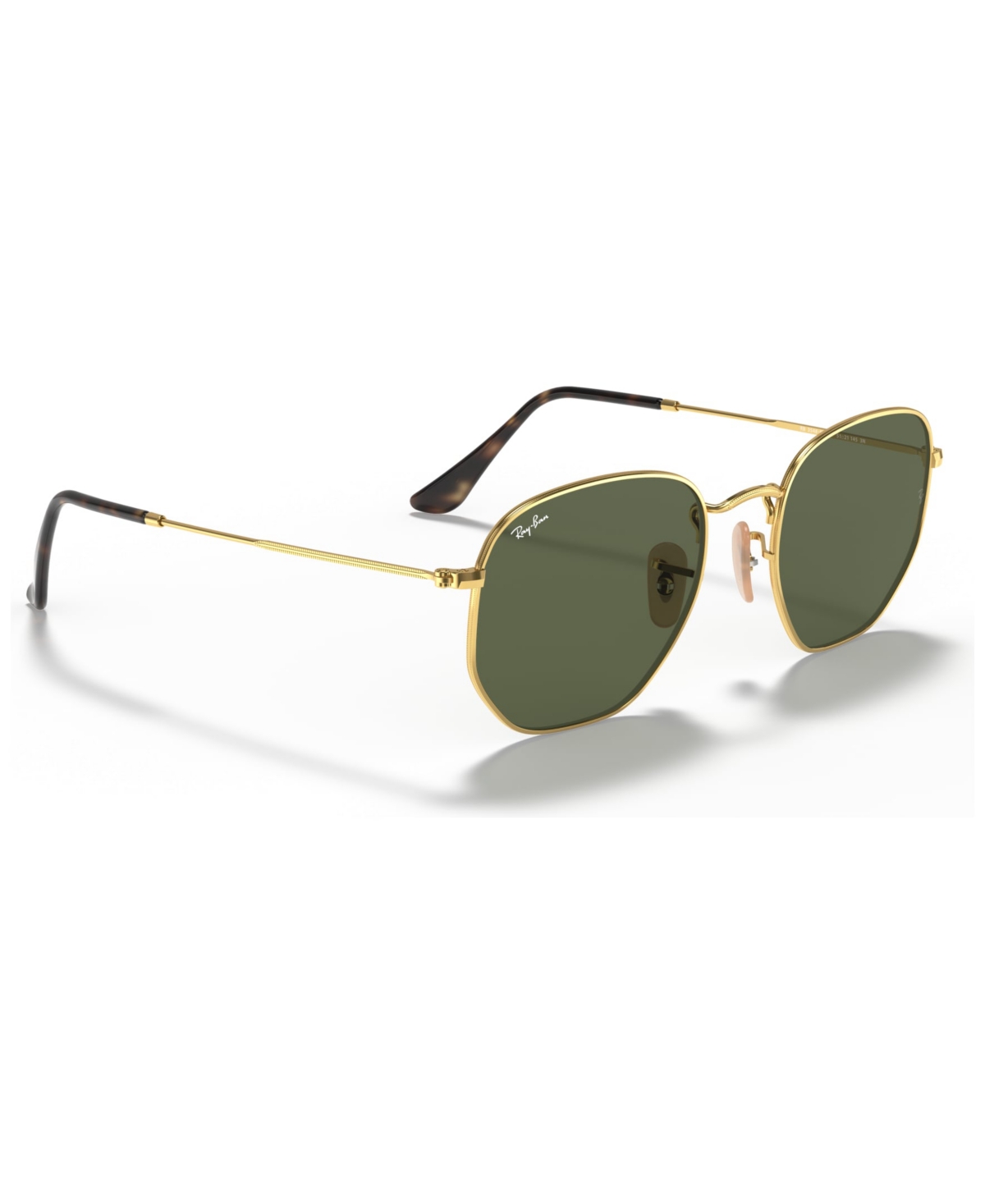 Ray Ban Unisex Polarized Sunglasses, Rb3548n Hexagonal Washed Evolve In Gold,green