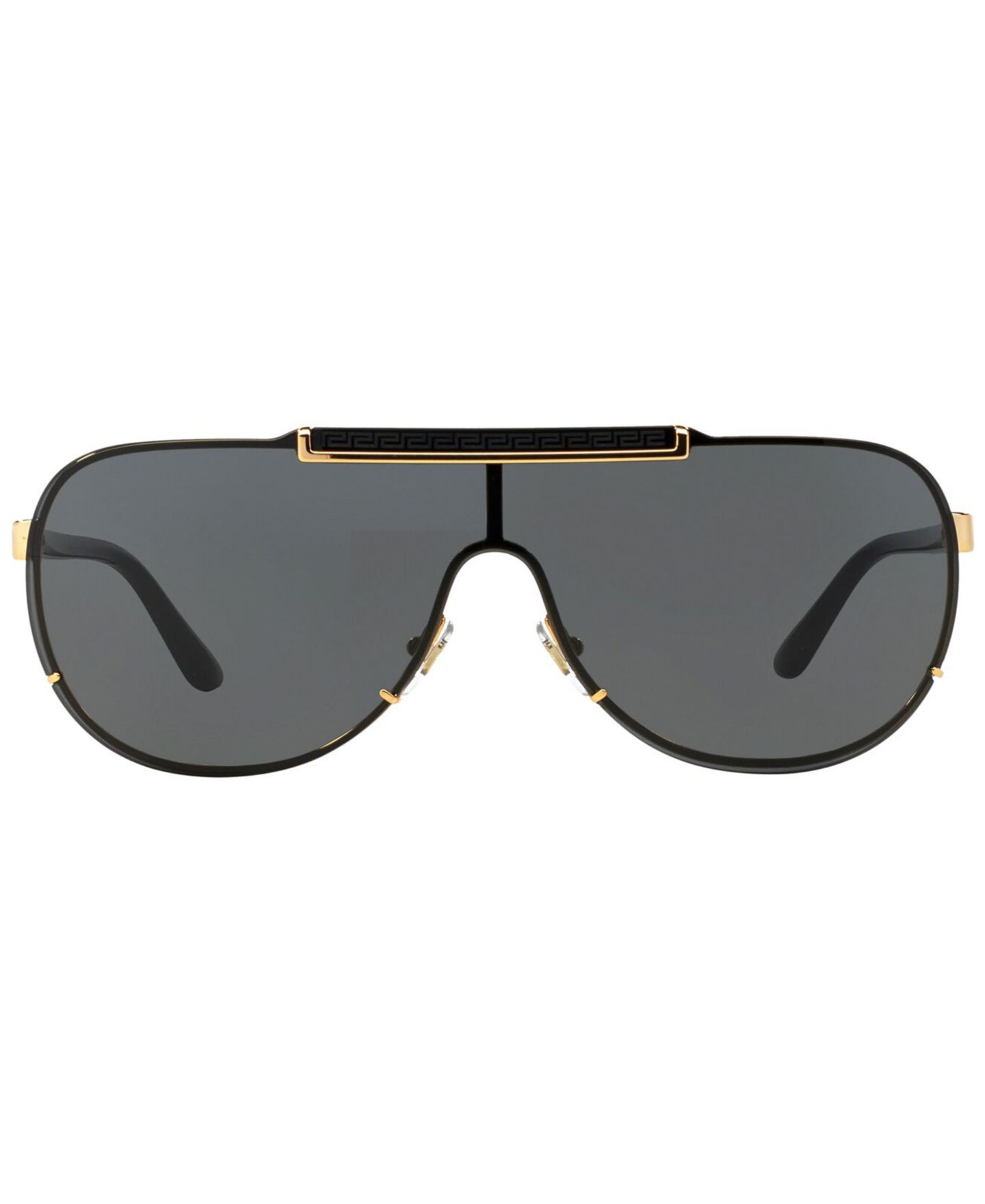 Женские солнцезащитные очки Versace Sunglasses, VE2140, цвет: Золотой / Серый — фото 4
