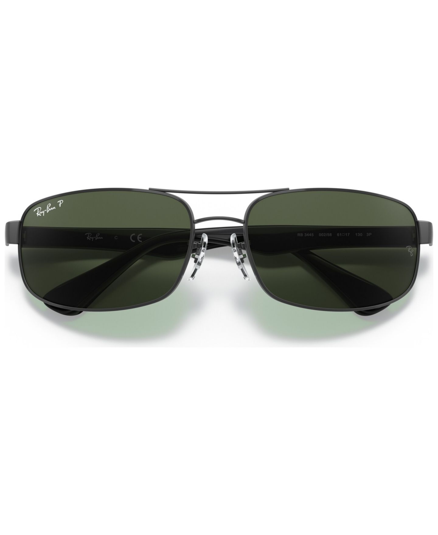 Женские солнцезащитные очки Ray-Ban Polarized Sunglasses, RB3445, цвет: Чёрный / Серый — фото 5